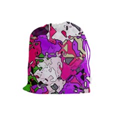 Ink Shapes                                                                         Drawstring Pouch by LalyLauraFLM