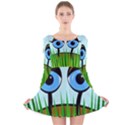 Snail Long Sleeve Velvet Skater Dress View1