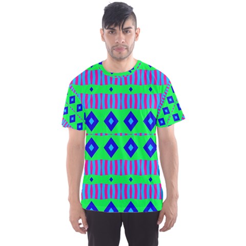 Rhombus And Stripes                                                                                   Men s Sport Mesh Tee by LalyLauraFLM