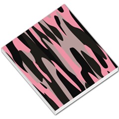 Pink And Black Camouflage Abstract 2 Small Memo Pads by TRENDYcouture