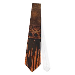 Surfing, Surfboard With Floral Elements  And Grunge In Red, Black Colors Neckties (one Side)  by FantasyWorld7