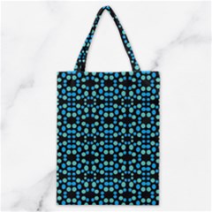 Dots Pattern Turquoise Blue Classic Tote Bag by BrightVibesDesign