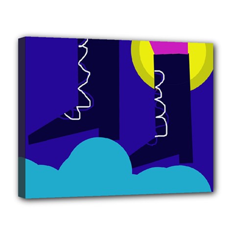 Walking On The Clouds  Canvas 14  X 11  by Valentinaart