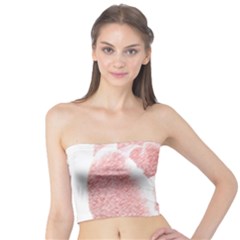 Tulip Red Pencil Drawing Art Tube Top by picsaspassion