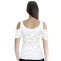 Honeycomb pattern graphic design Butterfly Sleeve Cutout Tee  View2
