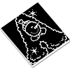 Funny Snowball Doodle Black White Small Memo Pads by yoursparklingshop