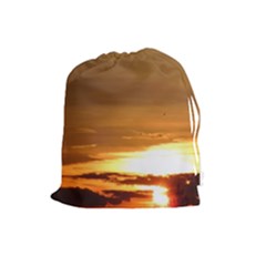 Summer Sunset Drawstring Pouches (large)  by picsaspassion