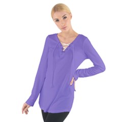 Lilac - Purple Color Design Women s Tie Up Tee by picsaspassion