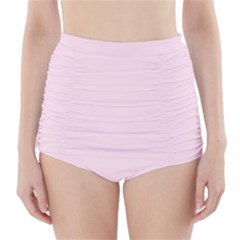 Pink Color Design High-waisted Bikini Bottoms by picsaspassion