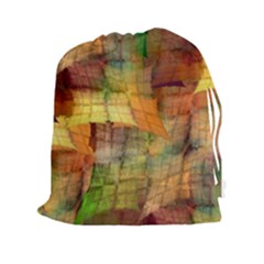 Indian Summer Funny Check Drawstring Pouches (xxl) by designworld65