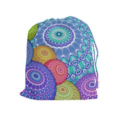 India Ornaments Mandala Balls Multicolored Drawstring Pouches (extra Large) by EDDArt