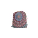Abstract Painting Mandala Salmon Blue Green Drawstring Pouches (XS)  View1