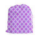 Pastel Pink Mod Circles Drawstring Pouches (XXL) View1