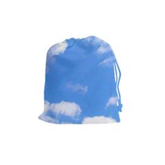 Clouds And Blue Sky Drawstring Pouches (medium)  by picsaspassion