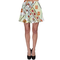 Multicolor Abstract Painting  Skater Skirt by GabriellaDavid