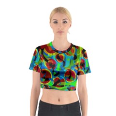 Colorful Smoothie  Cotton Crop Top by Valentinaart