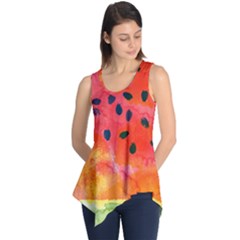 Abstract Watermelon Sleeveless Tunic by DanaeStudio
