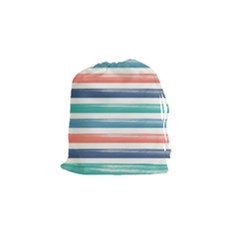Summer Mood Striped Pattern Drawstring Pouches (small)  by DanaeStudio