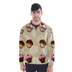 Colorful Cupcakes Pattern Wind Breaker (men) by Valentinaart