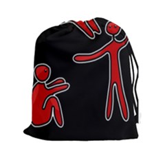People Drawstring Pouches (xxl) by Valentinaart