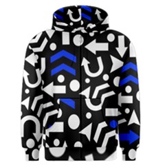 Right Direction - Blue  Men s Zipper Hoodie by Valentinaart