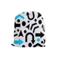 Cyan right direction Drawstring Pouches (Large)  View1