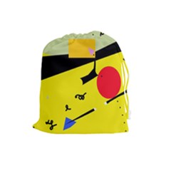 Party In The Desert  Drawstring Pouches (large)  by Valentinaart