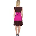 Pink square  Capsleeve Midi Dress View2