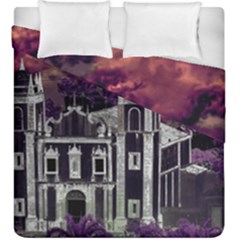 Fantasy Tropical Cityscape Aerial View Duvet Cover Double Side (king Size) by dflcprints