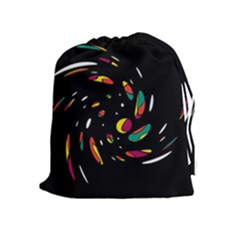 Colorful Twist Drawstring Pouches (extra Large) by Valentinaart