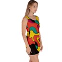 Colorful spot Sleeveless Bodycon Dress View3