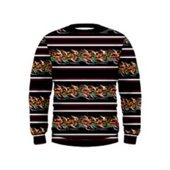 Colorful Barbwire Kids  Sweatshirt by Valentinaart