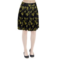 Dark Floral Print Pleated Skirt by dflcprintsclothing