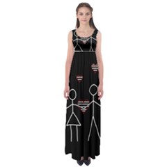 Couple In Love Empire Waist Maxi Dress by Valentinaart