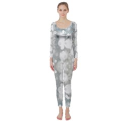 Light Circles, Watercolor Art Painting Long Sleeve Catsuit by picsaspassion