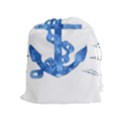 Anchor Aquarel painting art, soft blue Drawstring Pouches (Extra Large) View1