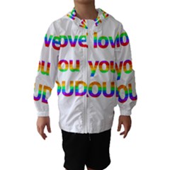 Proudly Love Hooded Wind Breaker (kids) by Valentinaart