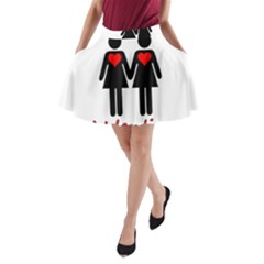 Be My Valentine 2 A-line Pocket Skirt by Valentinaart