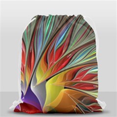 Fractal Bird Of Paradise Drawstring Bag (small) by WolfepawFractals