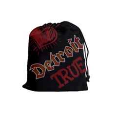 Dcldtv1 Drawstring Pouches (large)  by DetroitTrue