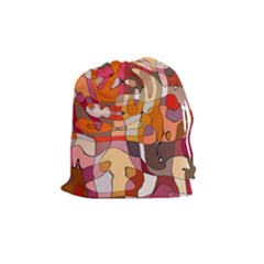 Abstract Abstraction Pattern Moder Drawstring Pouches (medium)  by Amaryn4rt
