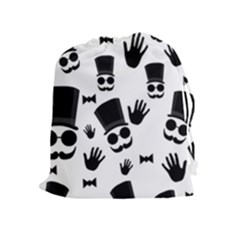 Gentleman Pattern Drawstring Pouches (extra Large) by Valentinaart