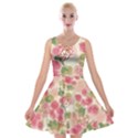 Aquarelle pink flower  Velvet Skater Dress View1