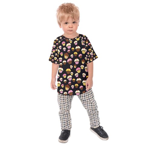 Jammy Cupcakes Pattern Kids  Raglan Tee by Valentinaart