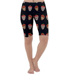 Chocolate Strawberies Cropped Leggings  by Valentinaart