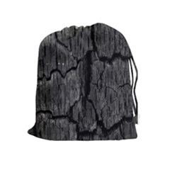 Coal Charred Tree Pore Black Drawstring Pouches (extra Large) by Amaryn4rt