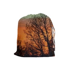 Twilight Sunset Sky Evening Clouds Drawstring Pouches (large)  by Amaryn4rt
