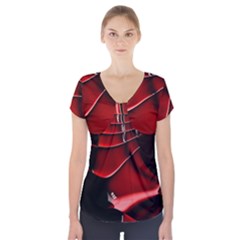 Fractal Mathematics Abstract Short Sleeve Front Detail Top by Amaryn4rt