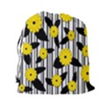 Yellow floral pattern Drawstring Pouches (XXL) View2