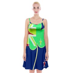 Irish Shamrock New Zealand Ireland Funny St Patrick Flag Spaghetti Strap Velvet Dress by yoursparklingshop